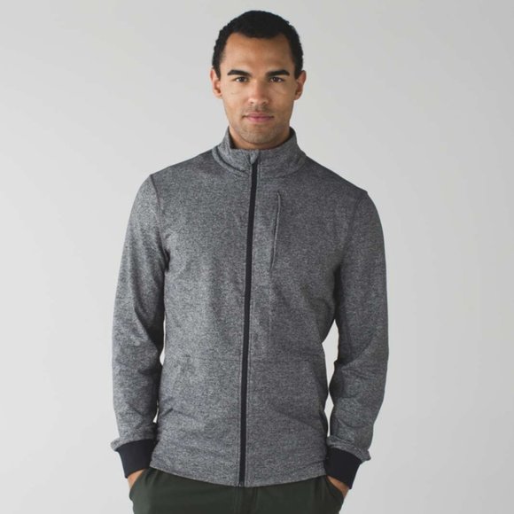 lululemon athletica Other - LULULEMON Men's Prepost Jacket Full Zip Athletic Size Small Gray Black